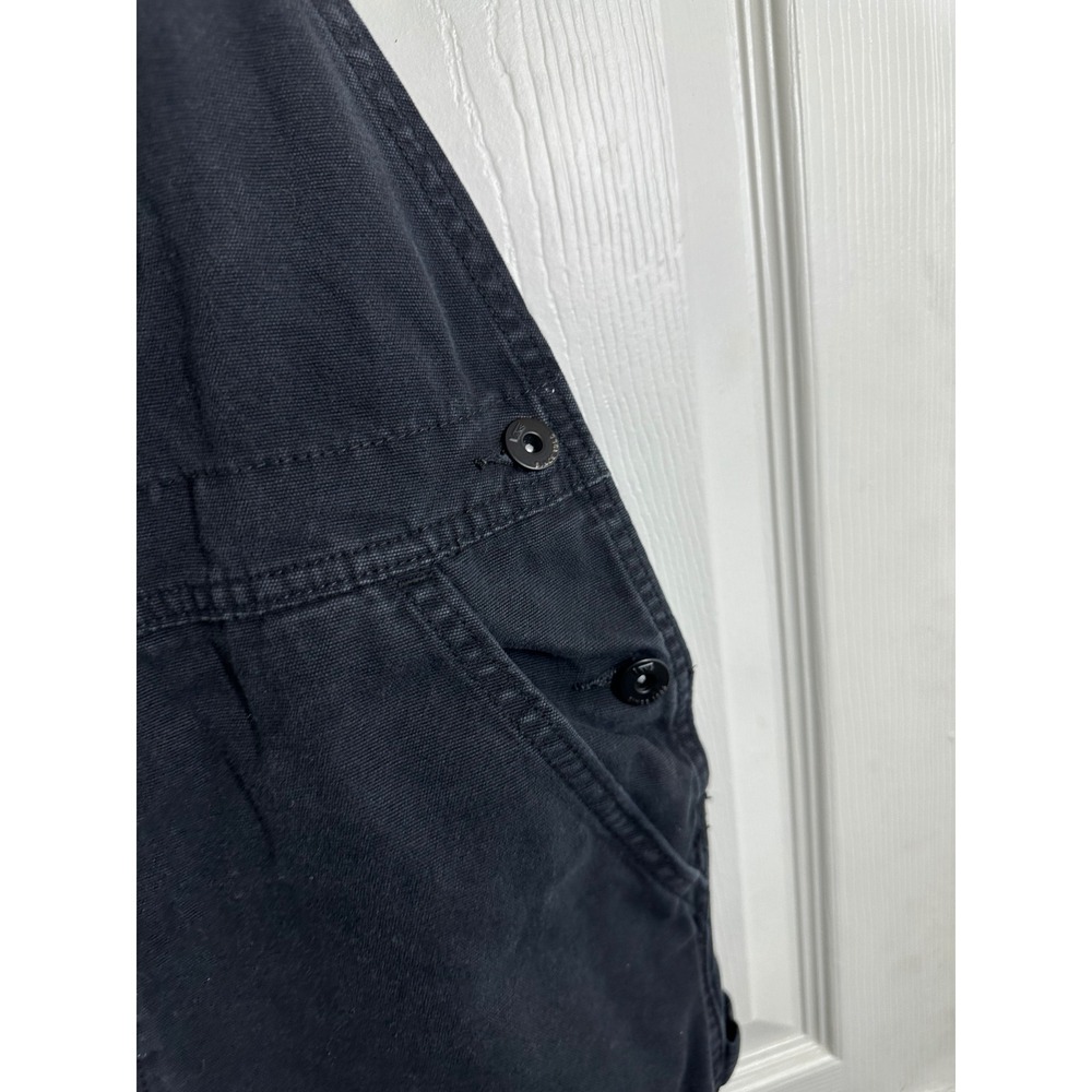 Vans Overalls Womens M Black Ground Work Canvas Bib Carpenter Workwear Pants - Picture 5 of 6